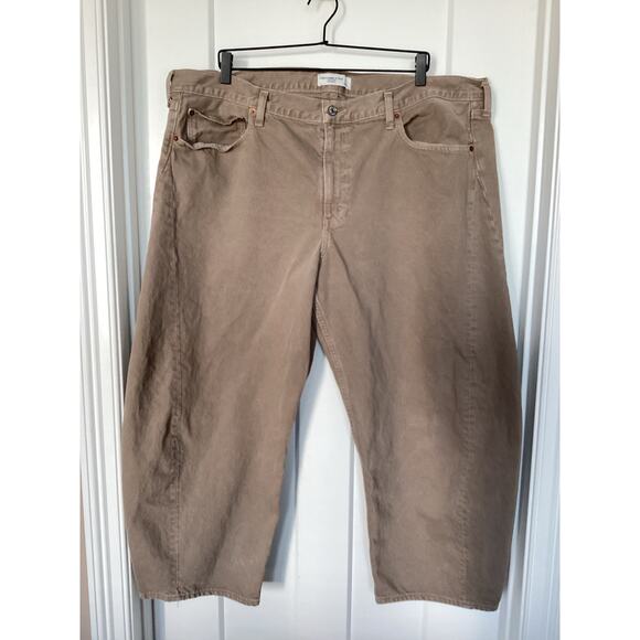 Abercrombie & Fitch Women's Pockets Mid Rise Barrel Jeans Brown Size 34 Short - Picture 1 of 11